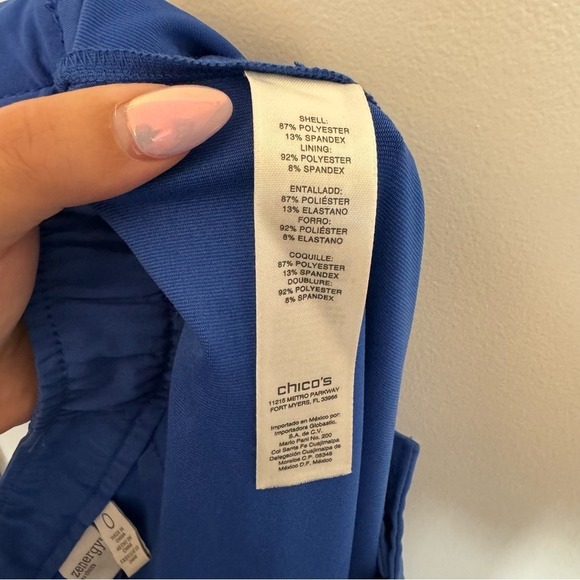 Zenergy by Chico's Golf Skirt w/ Zipper Detail Blue - Picture 4 of 5